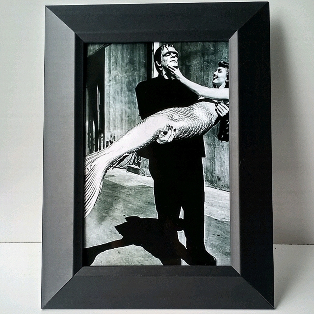 Frankenstein Mermaid Monster universal beautiful woman Fun funny retro frame pho - Picture 8 of 9